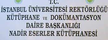 Rótulo en la Universidad de Estambul Rótulo en la Universidad de Estambul